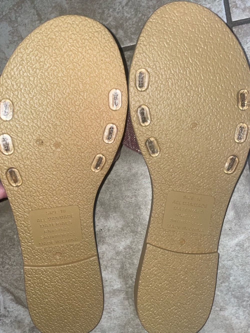 just be Pink Rose Glitter Slide Sandals - Picture 3 of 3